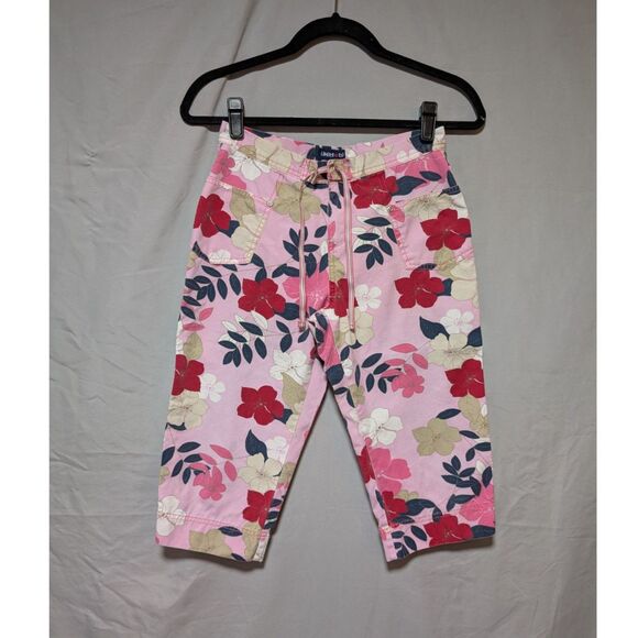 Limited Too Girls Pink Floral Capri Drawstring Pants‎ Size 16 Slim - Picture 1 of 12